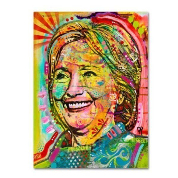 Dean Russo 'Hillary' Canvas Art, 18x24, Trademark Fine Art, Mfr#: ALI5847-C1824GG